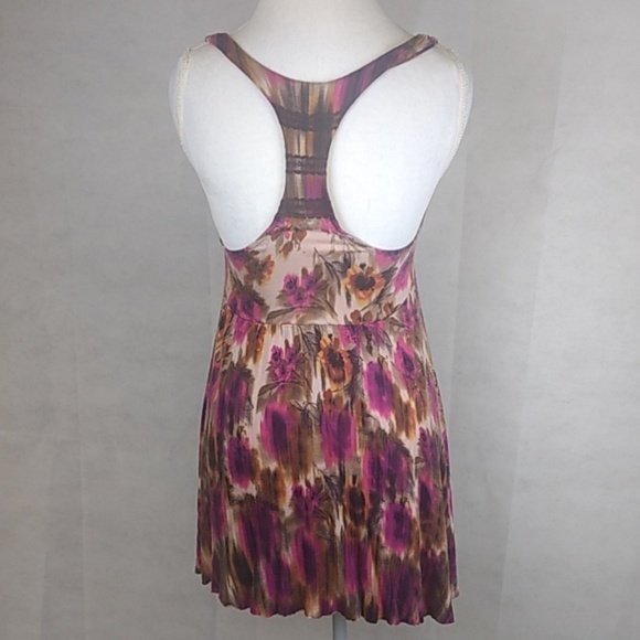 Free People Tunic Floral Lace Racerback Size Small - Picture 5 of 8